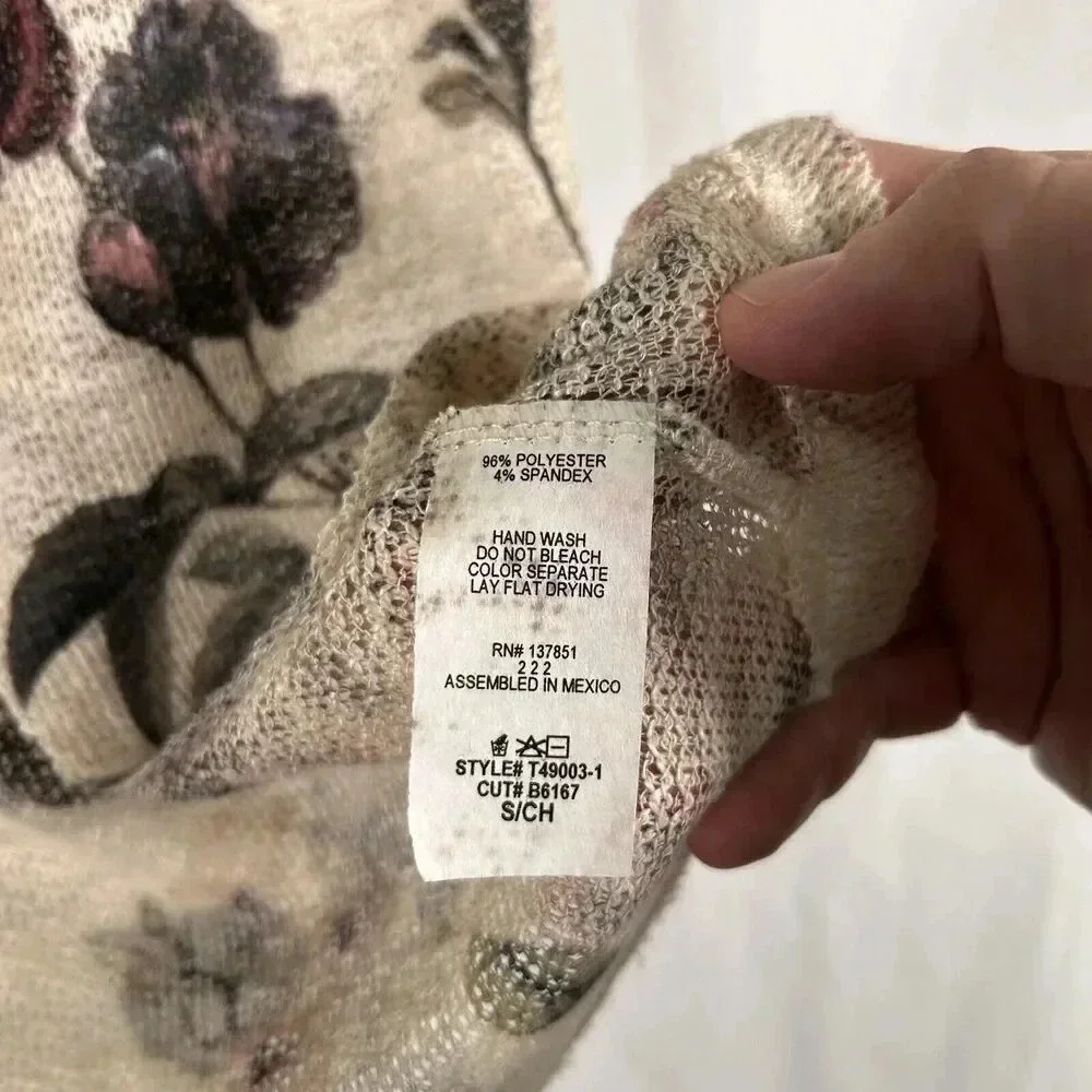 New Live in the Moment Cardigan Women's Small Beige Open Knit Short Sleeve